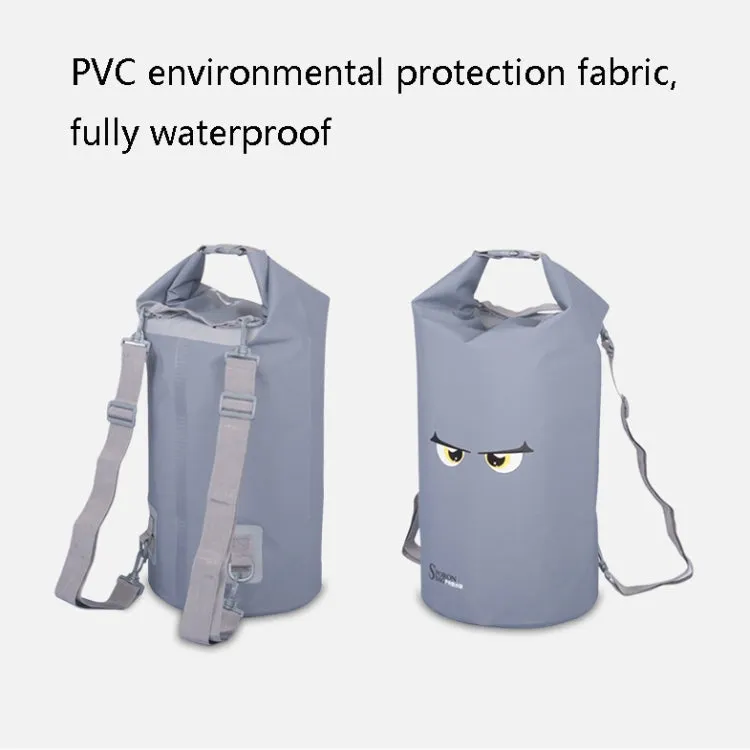 10L SPORON Outdoor Seaside Beach Swimming Rafting Waterproof Bag PVC Mesh Cloth Storage Bucket Bag(Yellow)