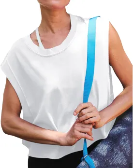 Ainangua Oversized Tank Top for Women Sleeveless Athletic Cropped Activewear Workout Yoga Gym Tops
