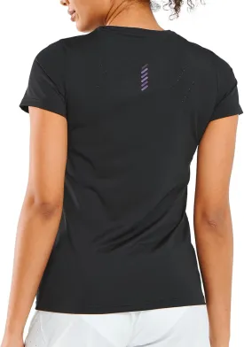 ALLZERO Feel Fit Workout Tops for Women Short Sleeve T-Shirts Breathable Athletic Tees for Yoga Running Gym Activewear