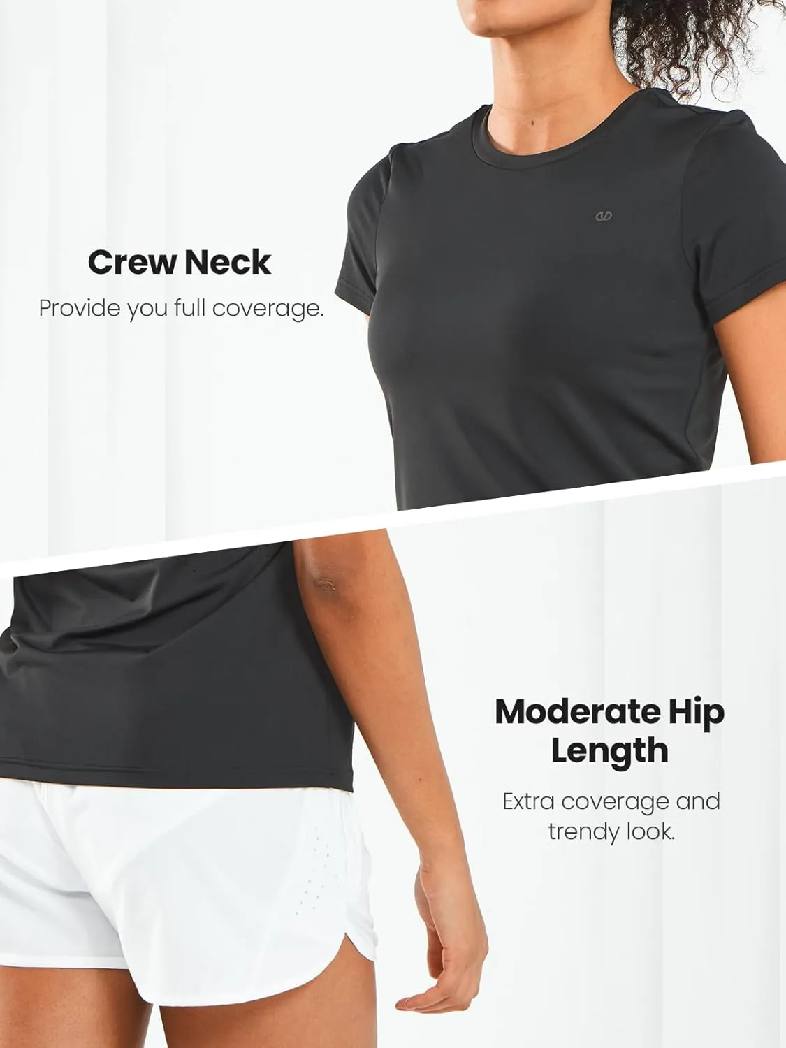ALLZERO Feel Fit Workout Tops for Women Short Sleeve T-Shirts Breathable Athletic Tees for Yoga Running Gym Activewear