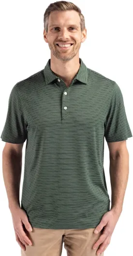 Cutter & Buck Forge Eco Fine Line Stripe Stretch Recycled Mens Polo