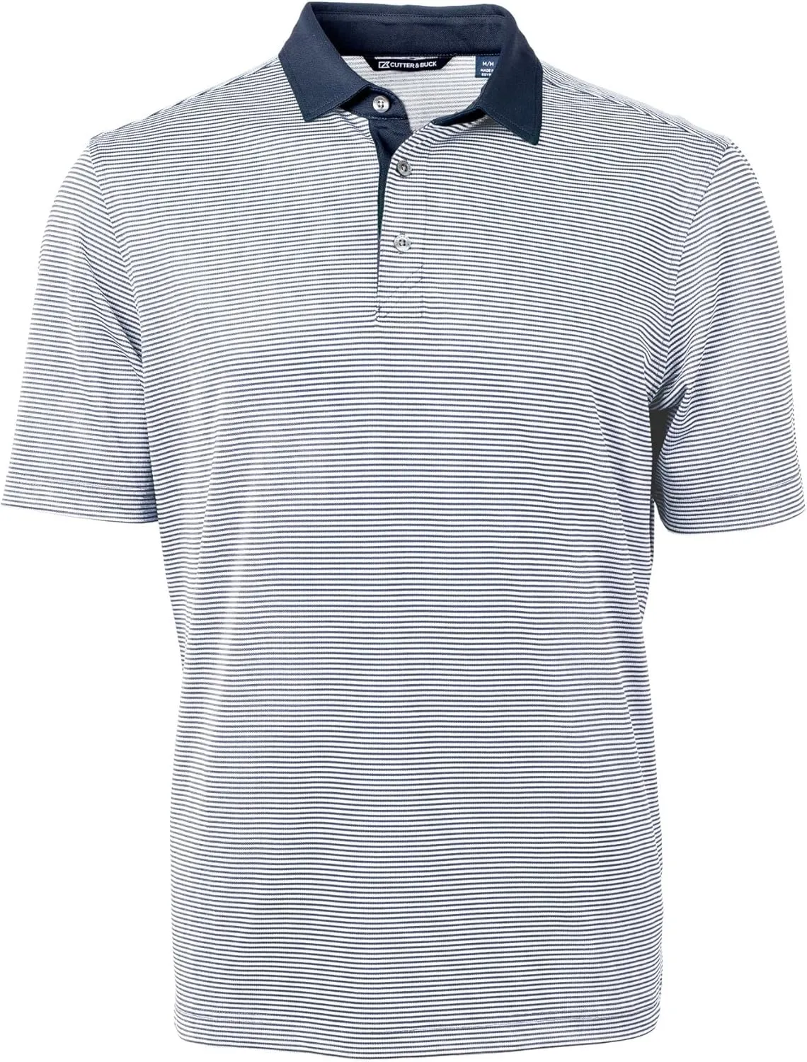 Cutter & Buck Virtue Eco Pique Micro Stripe Recycled Mens Big & Tall Polo