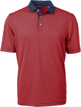 Cutter & Buck Virtue Eco Pique Micro Stripe Recycled Mens Polo