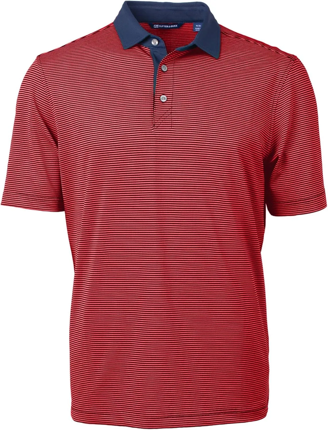 Cutter & Buck Virtue Eco Pique Micro Stripe Recycled Mens Polo