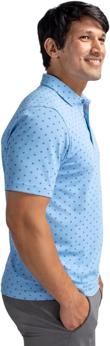 Cutter & Buck Virtue Eco Pique Tile Print Recycled Mens Polo