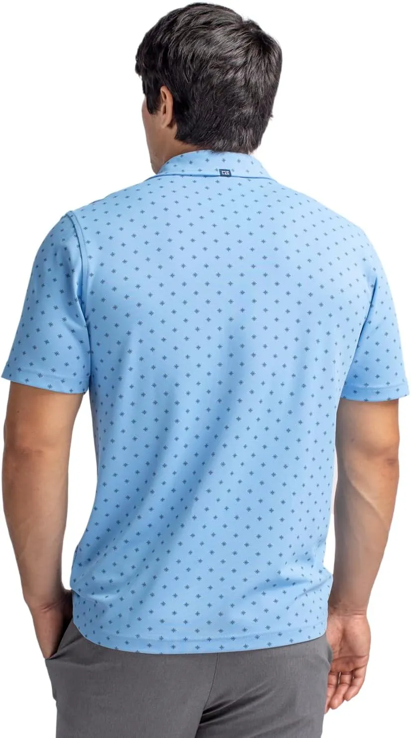 Cutter & Buck Virtue Eco Pique Tile Print Recycled Mens Polo