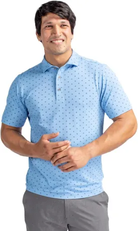Cutter & Buck Virtue Eco Pique Tile Print Recycled Mens Polo