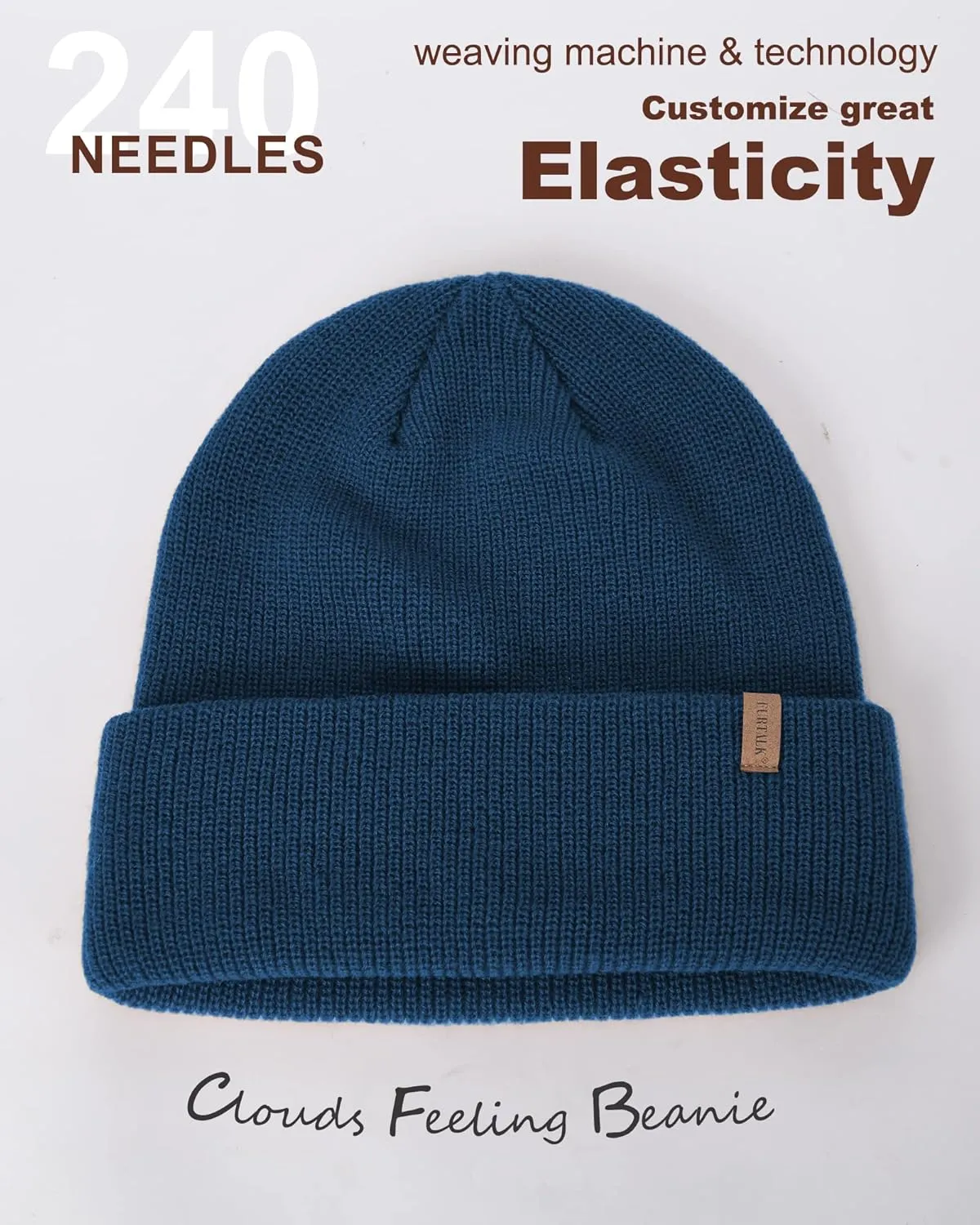 FURTALK Beanie Hats for Women Men Winter Hats Womens Knitted Slouchy Beanies Cuffed Skull Cap Warm Ski Hat