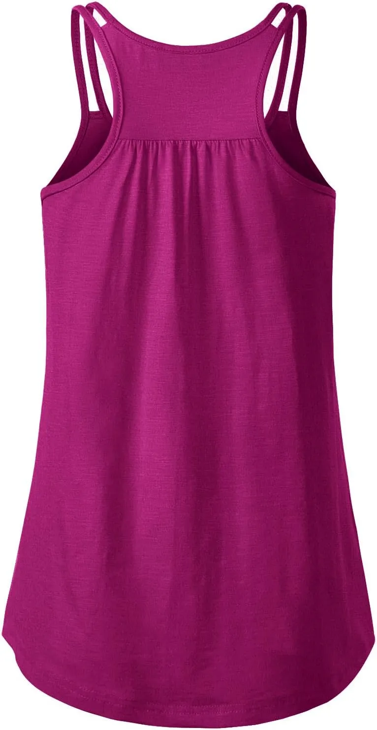 Hibelle Womens Scoop Neck Cute Racerback Yoga Workout Tank Top