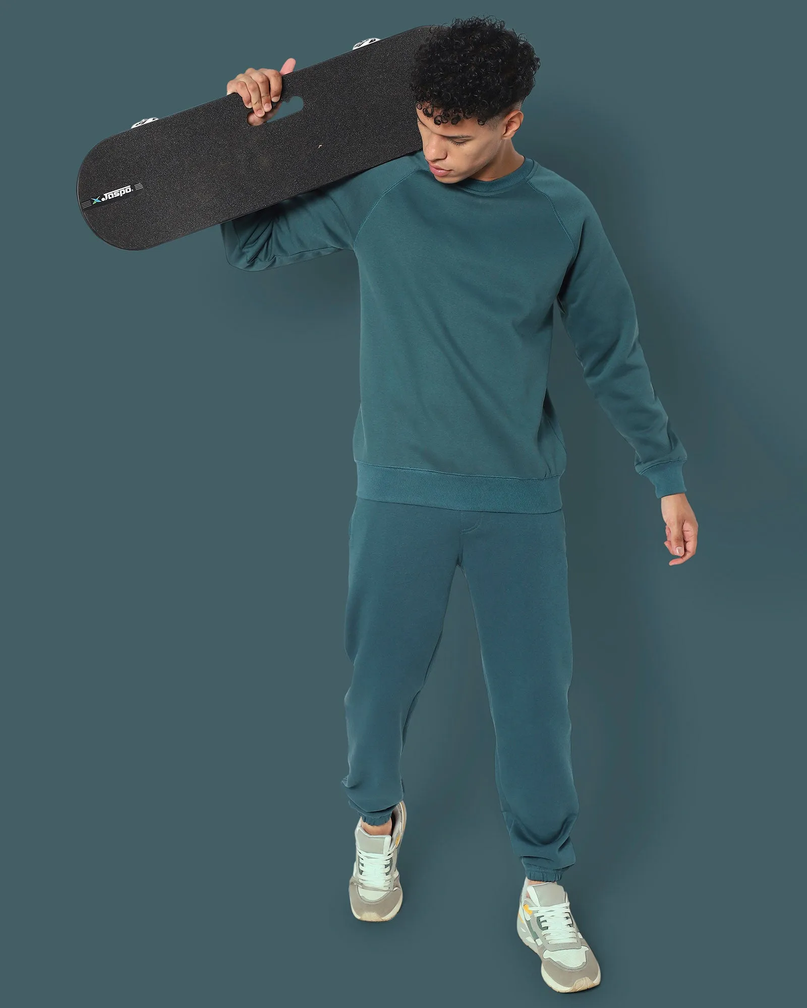 HW Crew Sweatshirt: Deep Teal Blue