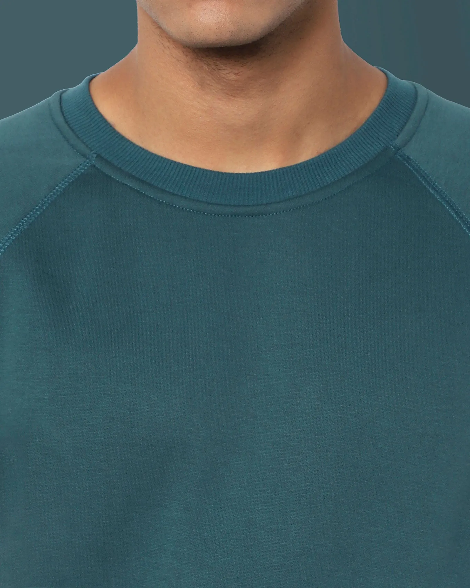 HW Crew Sweatshirt: Deep Teal Blue