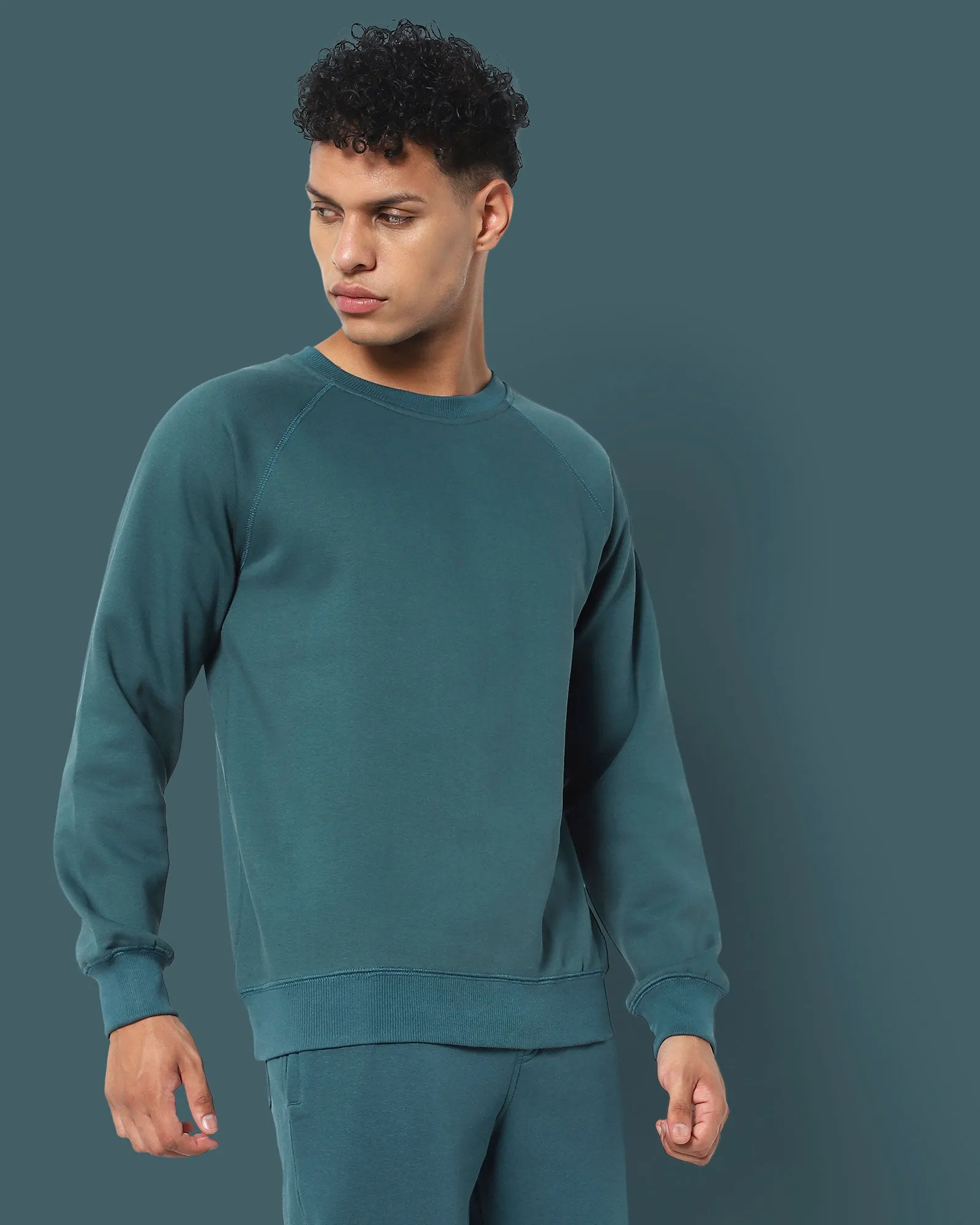 HW Crew Sweatshirt: Deep Teal Blue