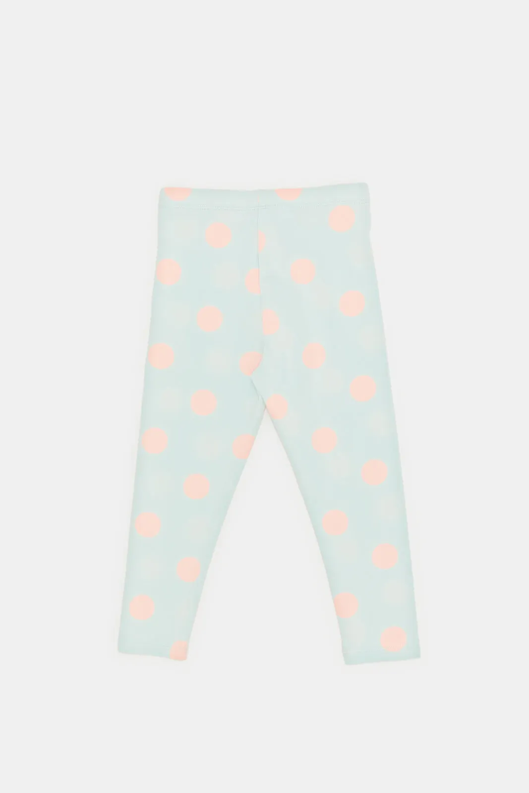 Infant Girls Blue Dotted Leggings
