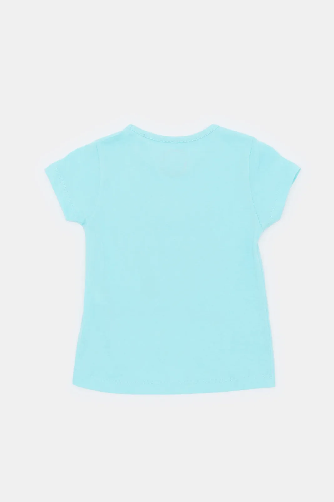 Infant Girls Blue Palm Print T-Shirt