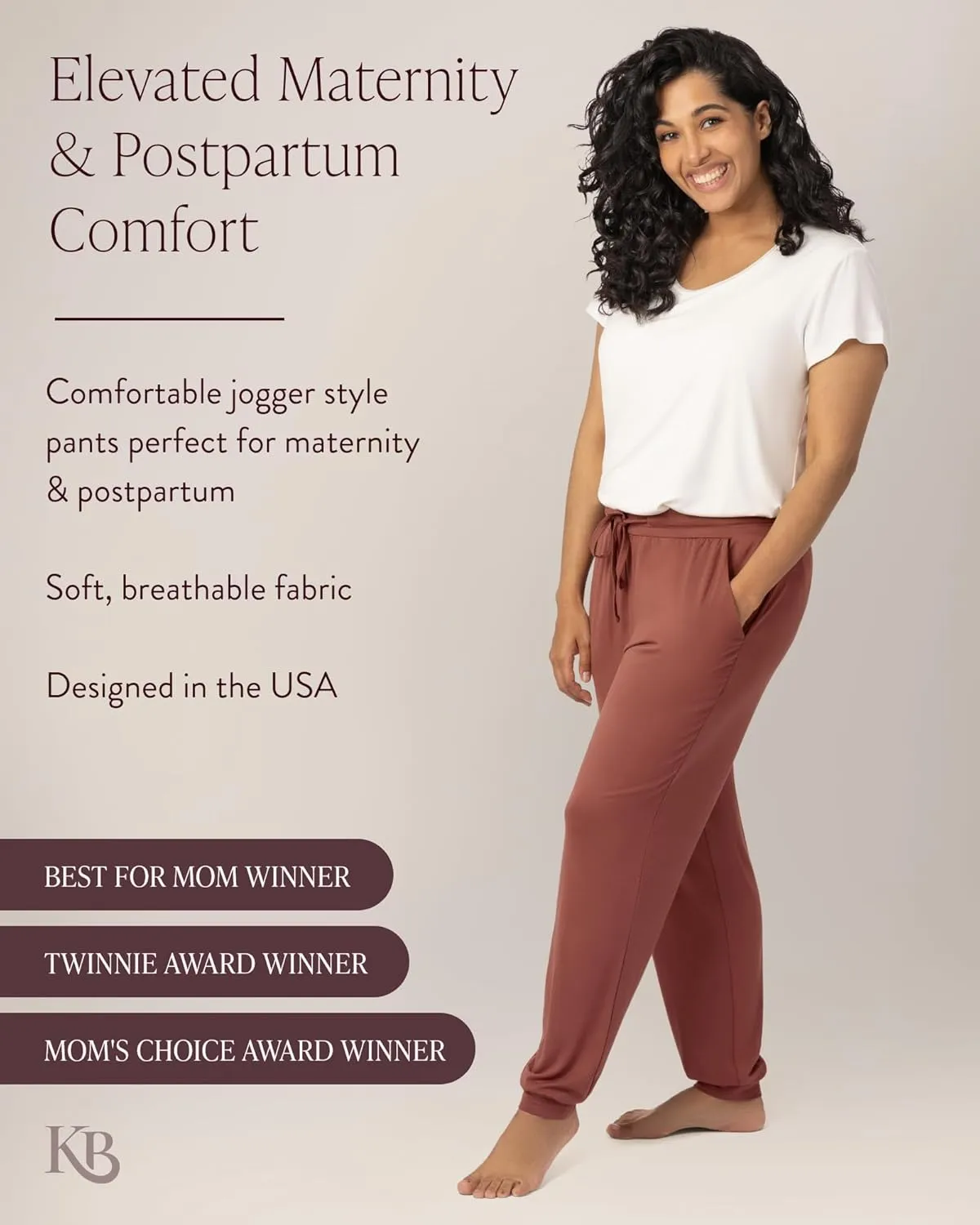 Kindred Bravely Everyday Maternity Joggers, Lounge Pants for Pregnancy