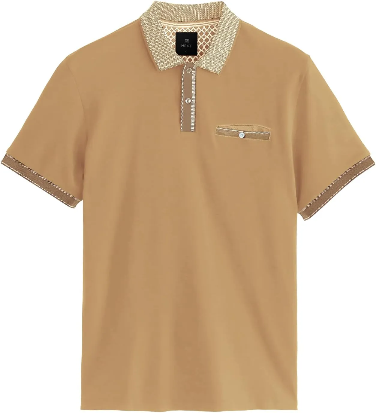 Mens Polo Shirts Short Sleeve Golf Casual Polo Collar Vintage Pique Shirts with Pocket