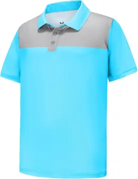 Men's Short Sleeve Polo Shirt Moisture Wicking Performance Dry Fit Golf Polo with Pocket