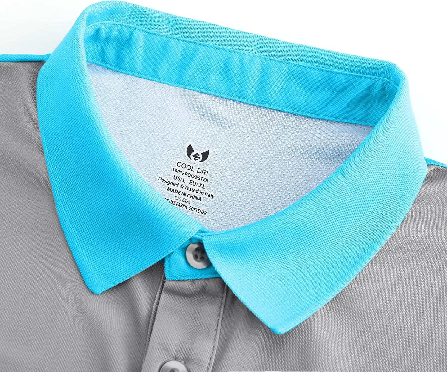 Men's Short Sleeve Polo Shirt Moisture Wicking Performance Dry Fit Golf Polo with Pocket