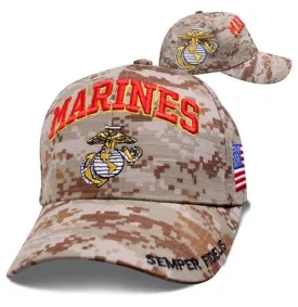 Military Digital Camo Ball Cap Marine Corp Hat