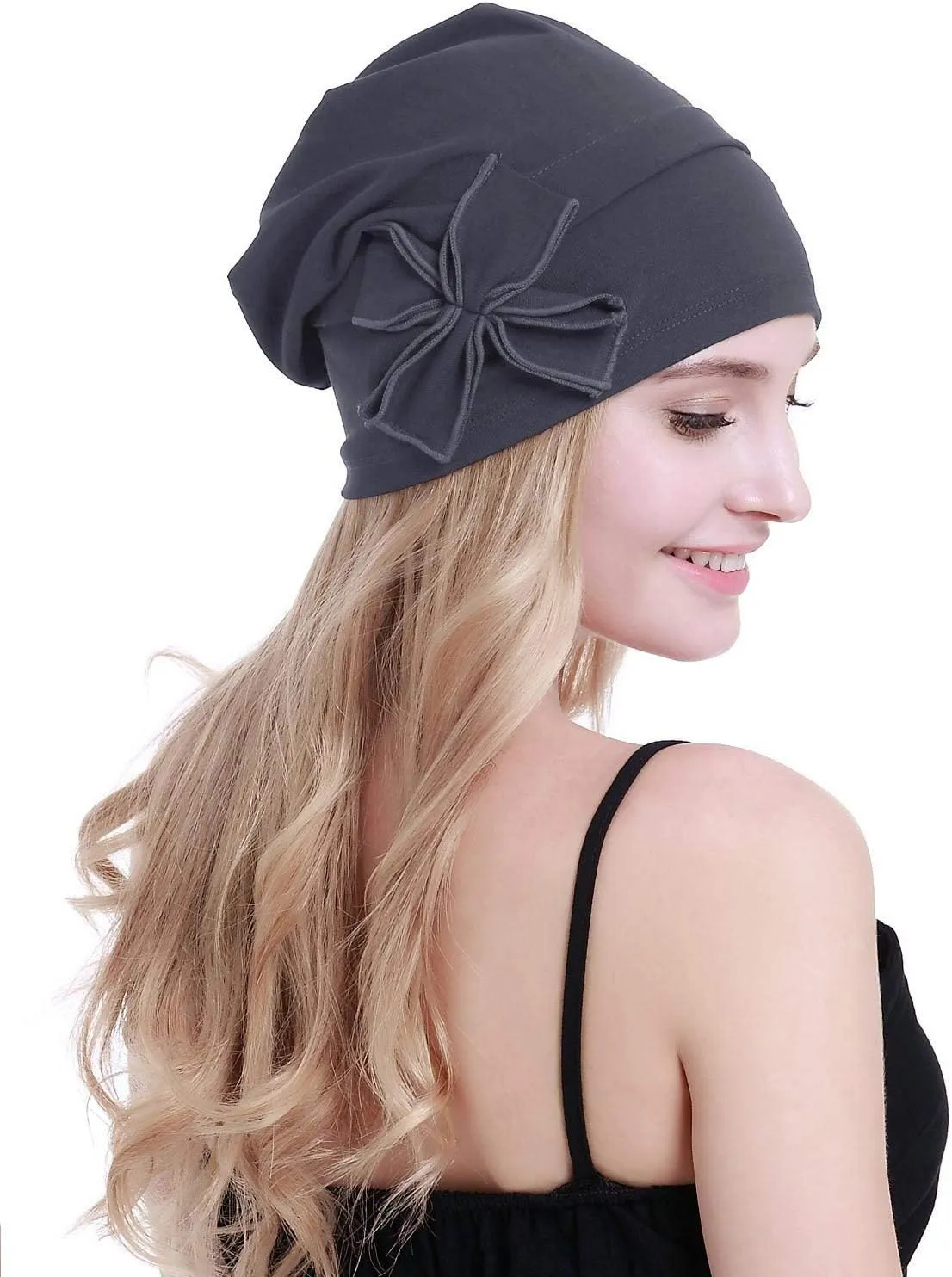 osvyo Cotton Chemo Turbans Headwear Beanie Hat Cap for Women Cancer Patient Hairloss