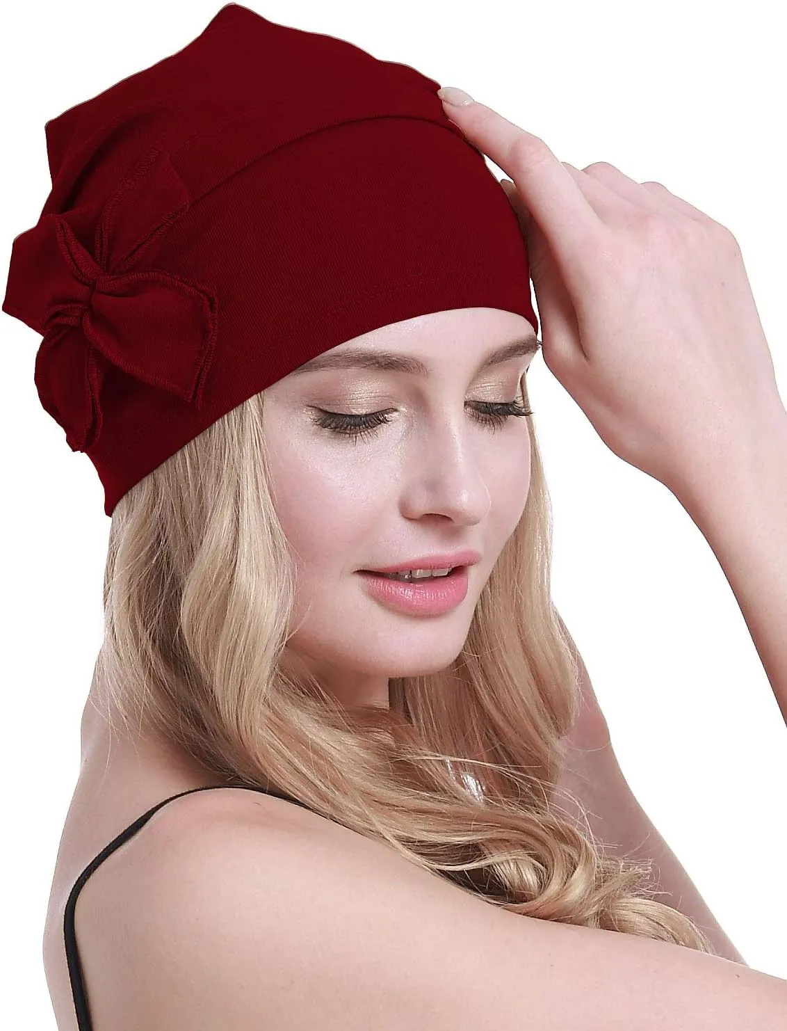osvyo Cotton Chemo Turbans Headwear Beanie Hat Cap for Women Cancer Patient Hairloss