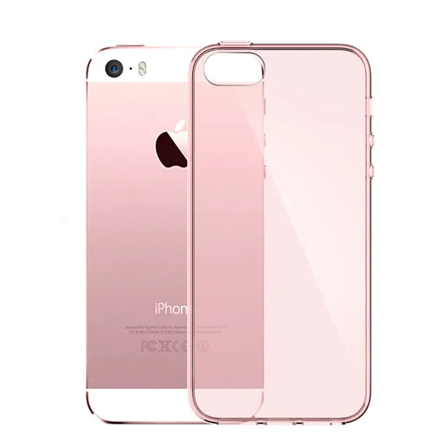 PZOZ For iPhone 5SE Silicone Case For Apple iPhone 5 Silicon Case Transparent 360 Supreme Black Pink 3D Mobile i Phone S SE