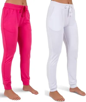 Sexy Basics Women's Drawstring Joggers | Knit Cotton Sweat Pants | Multi Packs & Colors