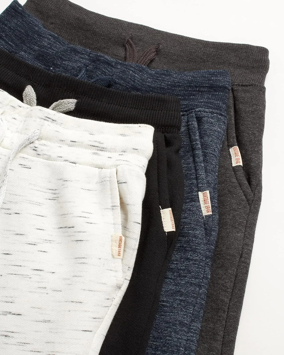 Weatherproof Vintage Boys Athletic Sweatpants - 4 Pack Athletic Basic Fleece Jogger Track Pants for Boys (4-20)