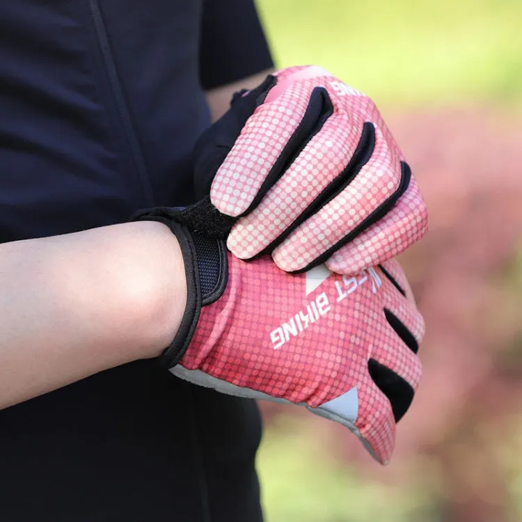 WEST BIKING YP0211216 Riding Gloves Bike Shock Absorption Touch Screen Full Finger Glove, Size: XL(Red)