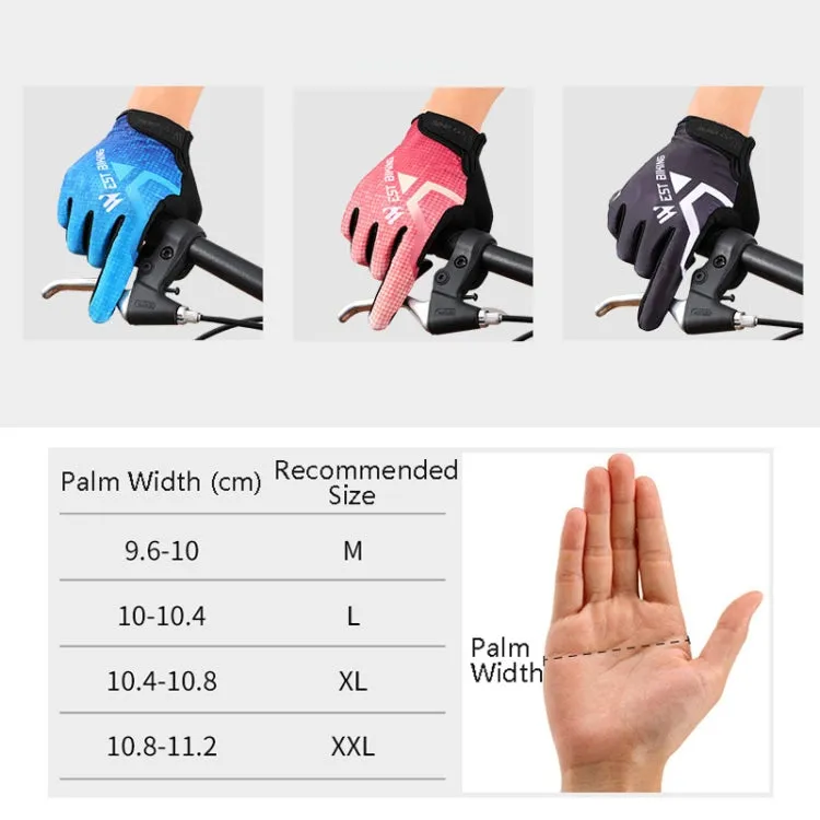 WEST BIKING YP0211216 Riding Gloves Bike Shock Absorption Touch Screen Full Finger Glove, Size: XL(Red)