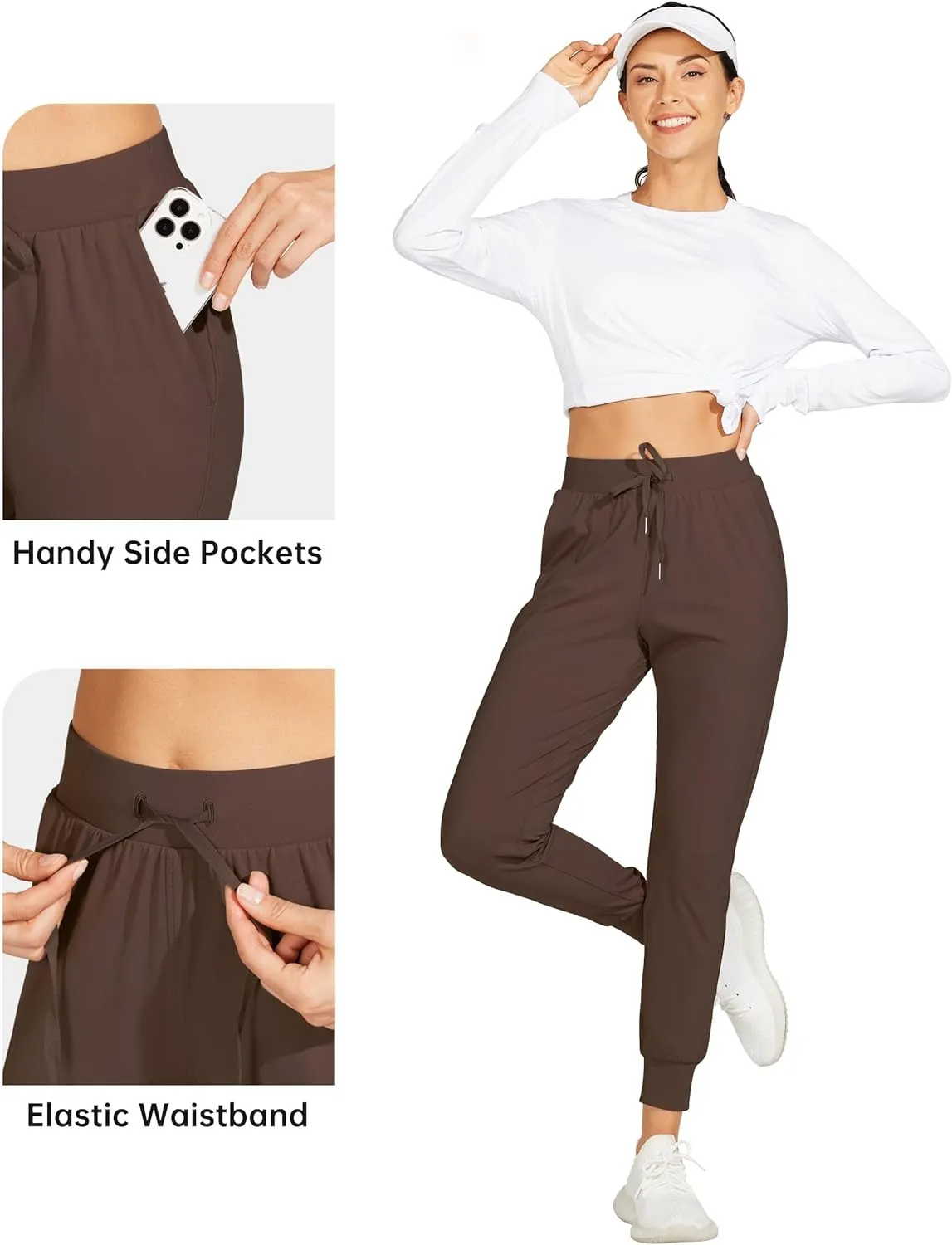 Willit Women's Joggers Pants Lightweight Athletic Sweatpants with Pockets Running Workout Casual Tapered Pants