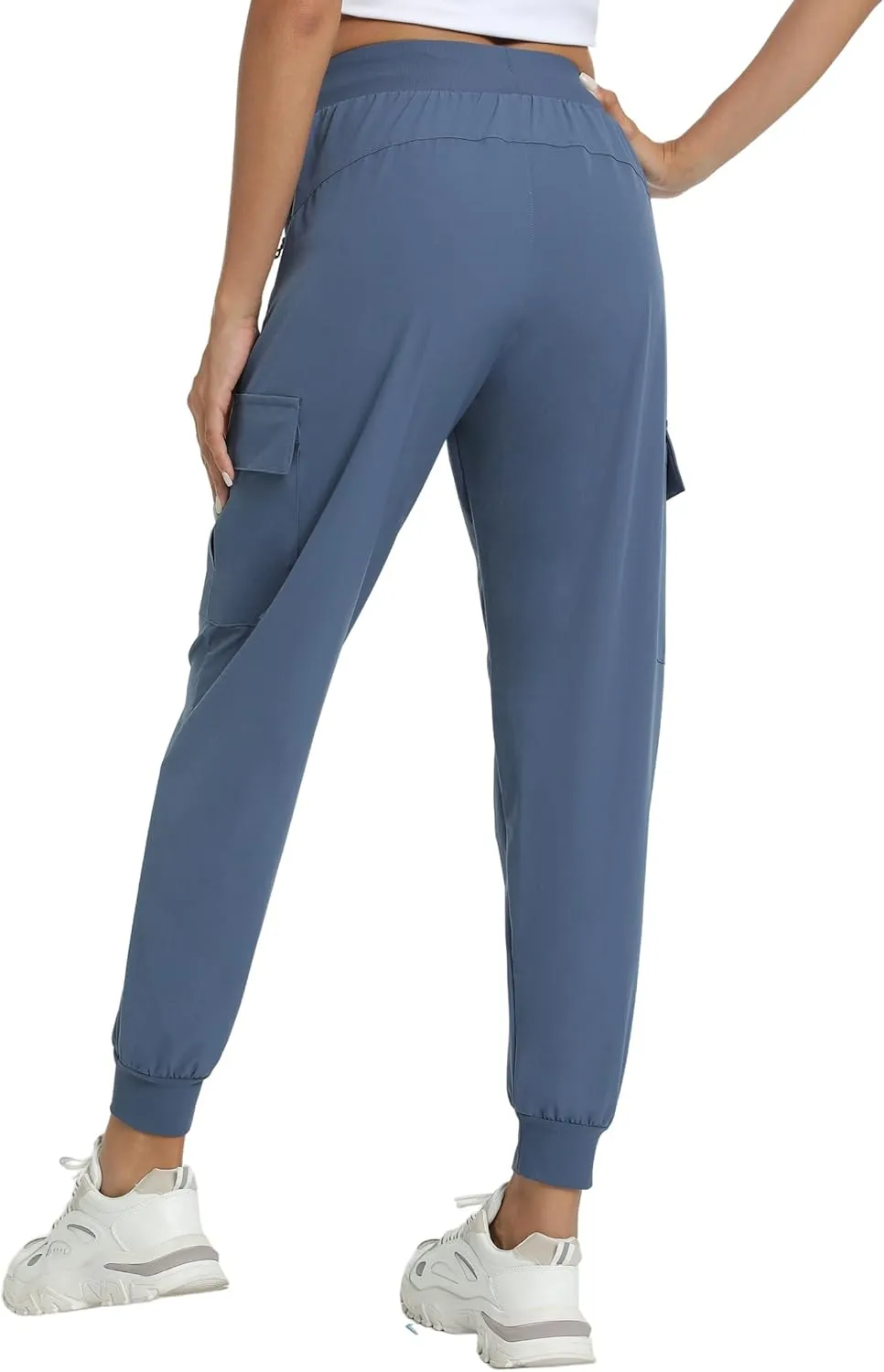 Womens Cargo Pants with Pocket Quick Dry Workout Athletic Joggers Drawstring Travel Casual Outdoor Camping Hiking Pants