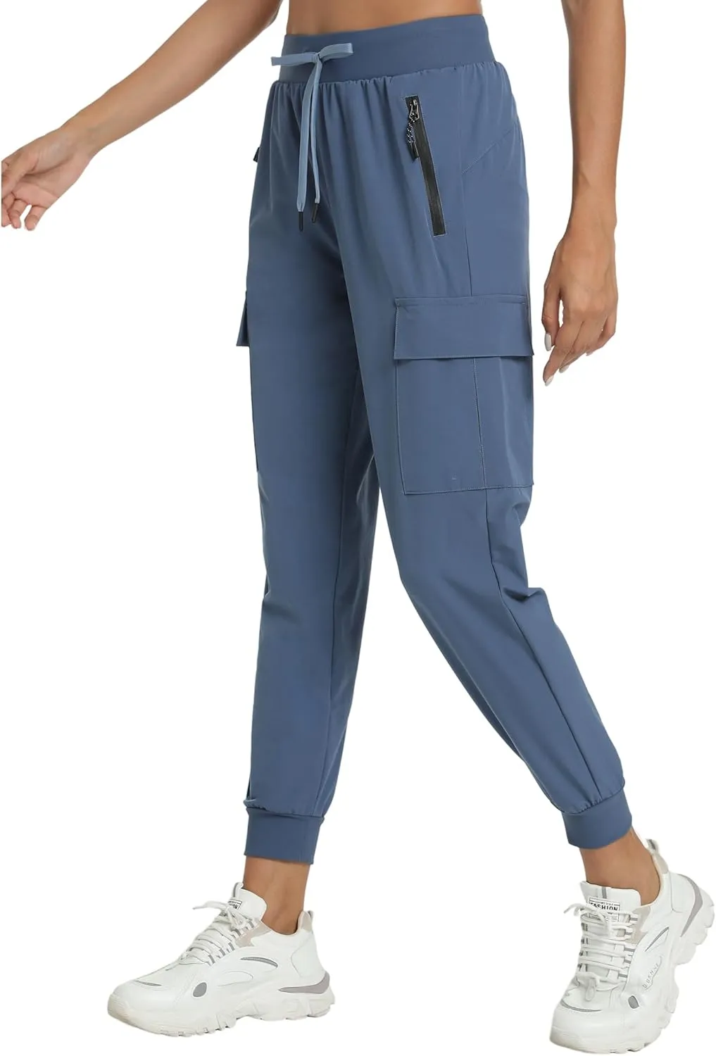 Womens Cargo Pants with Pocket Quick Dry Workout Athletic Joggers Drawstring Travel Casual Outdoor Camping Hiking Pants