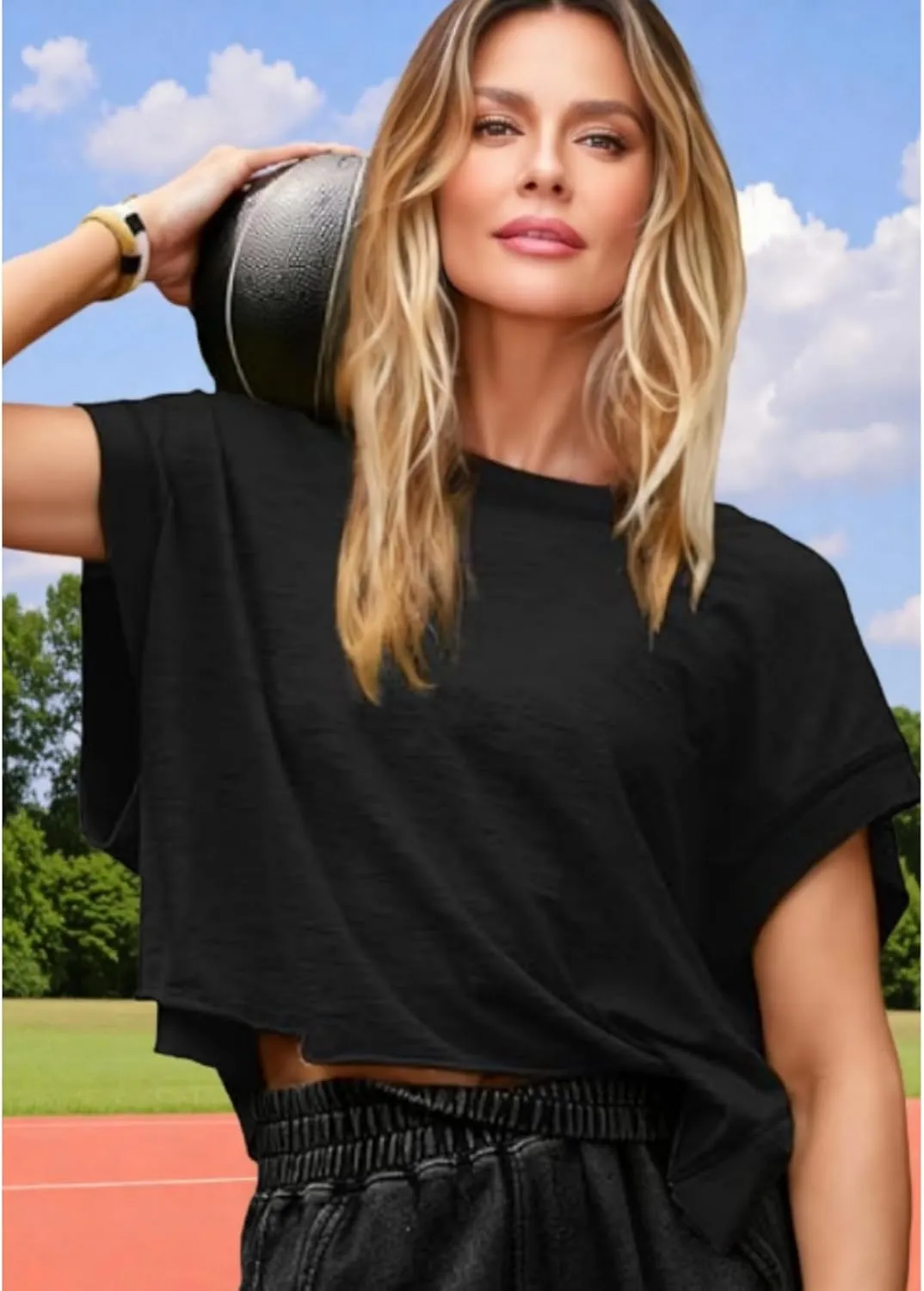 Womens Open Back Workout Tops Short Sleeve Y2k Yoga Shirts Athletic Gym Slouchy Crop Top Casual Backless Running Tees