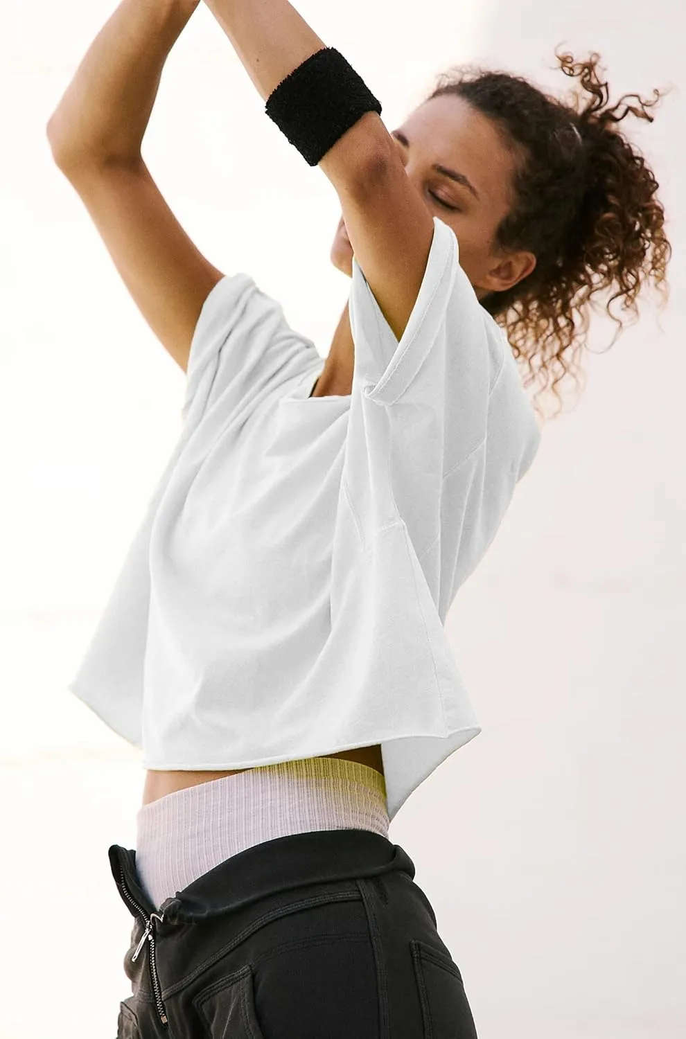 Women's Summer Short Sleeve Crop Tops Casual Basic Cotton Athletic Yoga Running T-Shirts